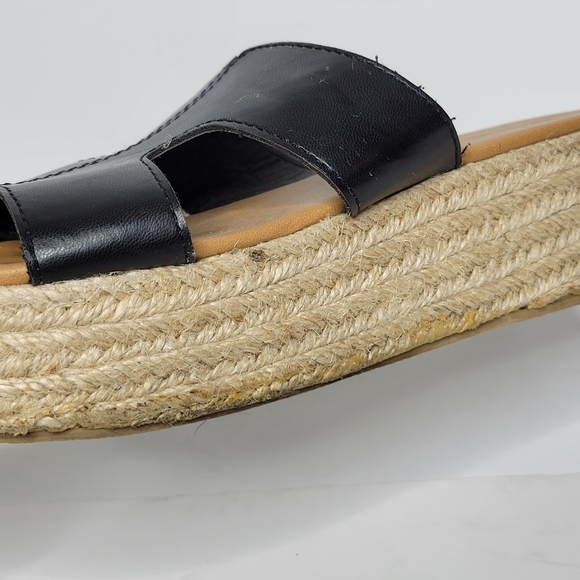 Quipid Platform Espadrilles Black Slides Size 7 - Picture 3 of 11